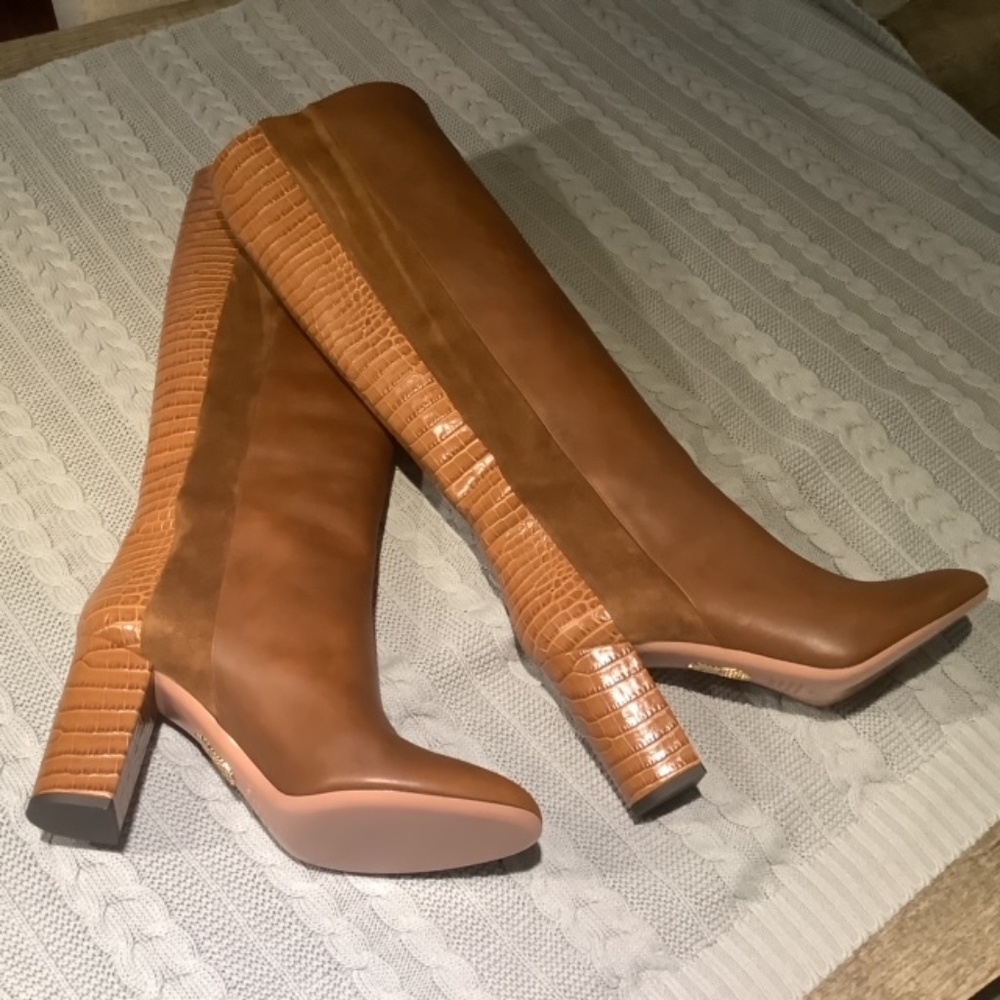 NWOT AQUAZZURA, Eaton Boot 85, Firenze Vero Cuoio, Made in Italy, Size 41